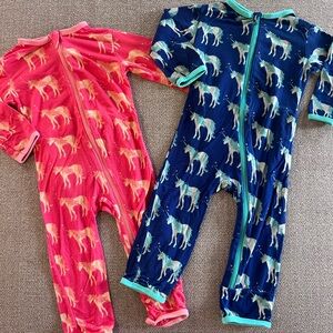 Kickee Pants Set of 2 Bamboo Unicorn Pjs